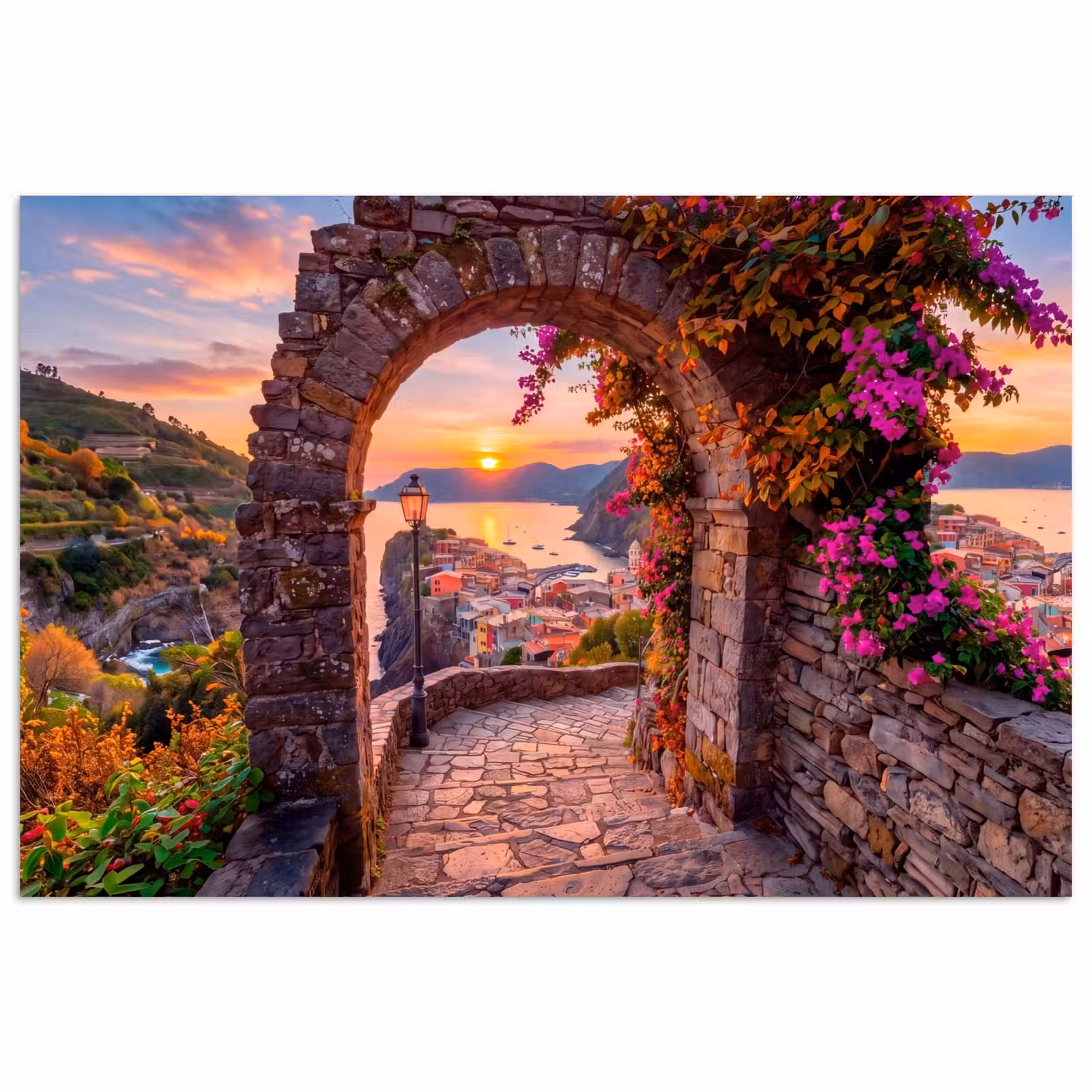 Poster - Boog - Kust - Zonsondergang — 1