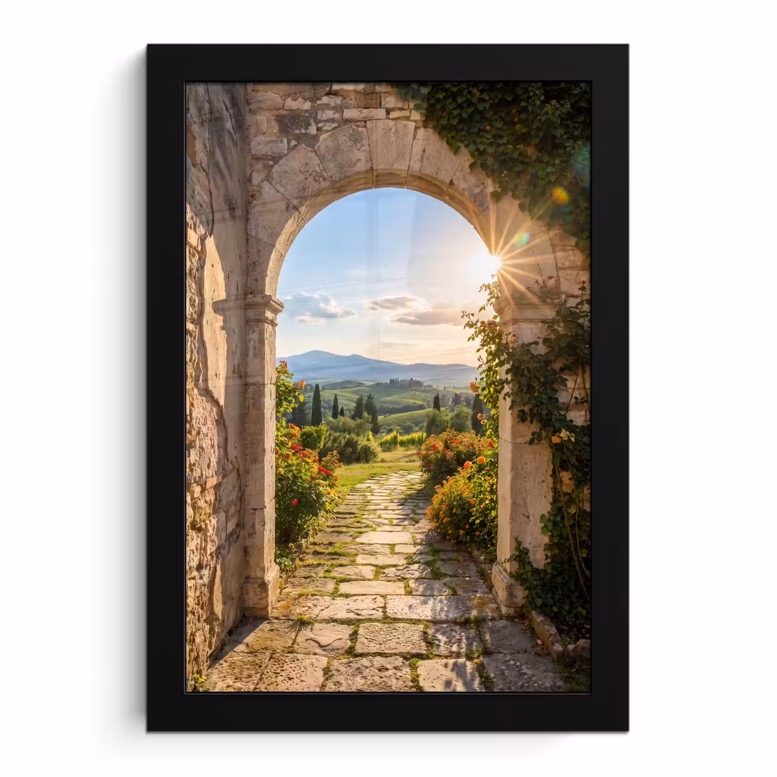 Poster met lijst - Pad - Tuin - Zonnig — 1