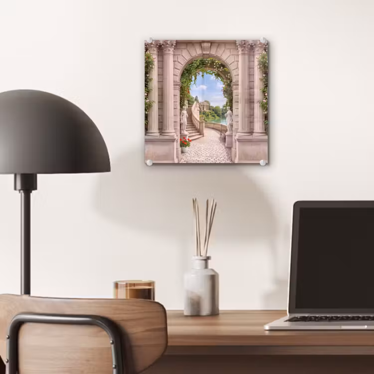 Glas schilderij - Architectuur - Tuin - Klassiek — 7