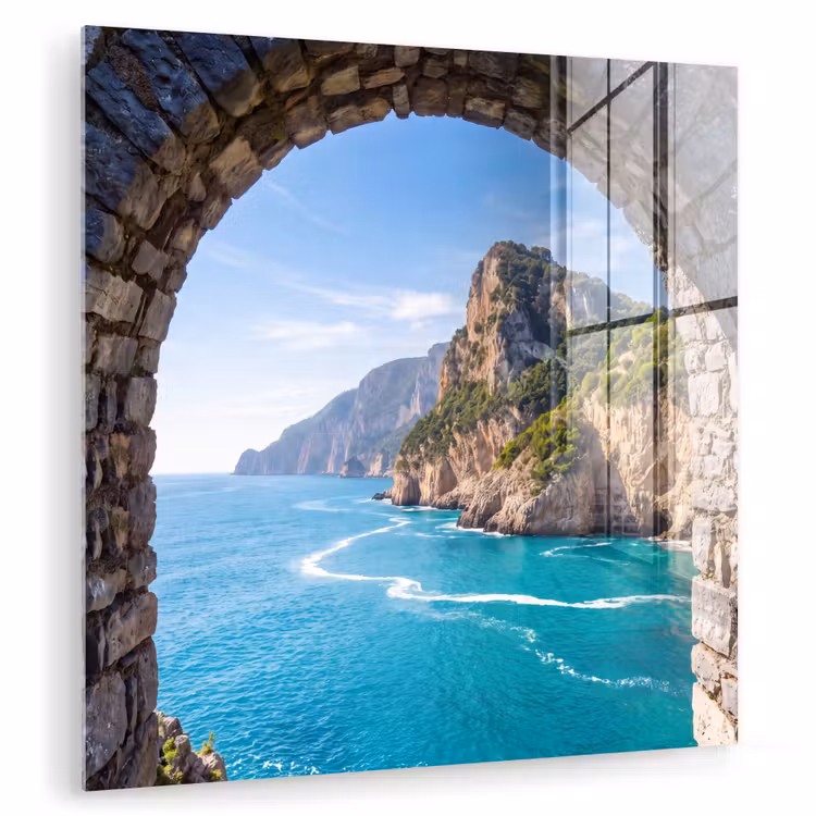 Glas schilderij - Boog - Zee - Natuur — 1