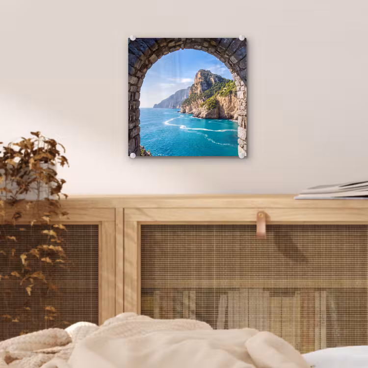 Glas schilderij - Boog - Zee - Natuur — 5
