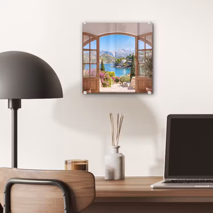 Glas schilderij - Uitzicht - Baai - Natuur — 7