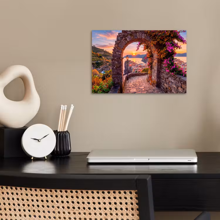 Poster - Boog - Kust - Zonsondergang — 2