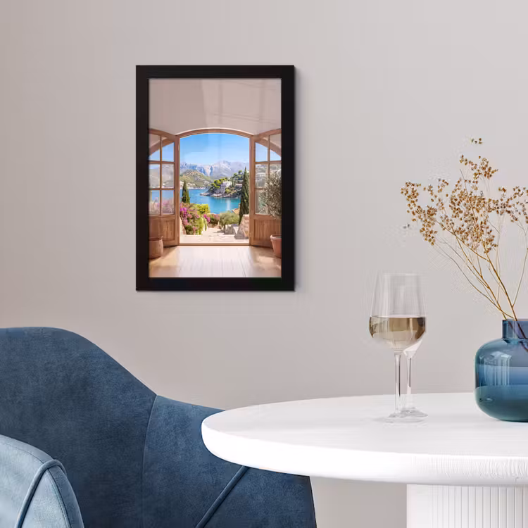 Poster met lijst - Uitzicht - Baai - Natuur — 2