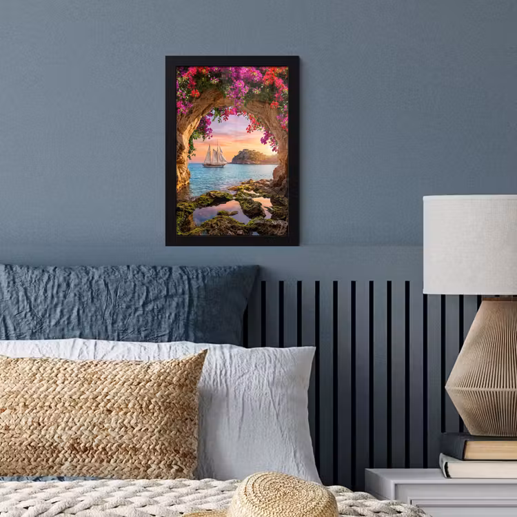 Poster met lijst - Zeilboot - Kust - Natuur — 4