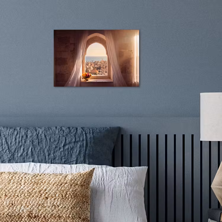 Poster - Raam - Stad - Zee — 3