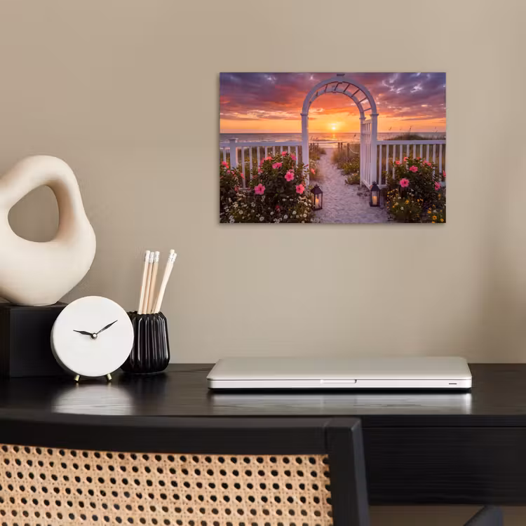 Poster - Zee - Pad - Bloemen — 2