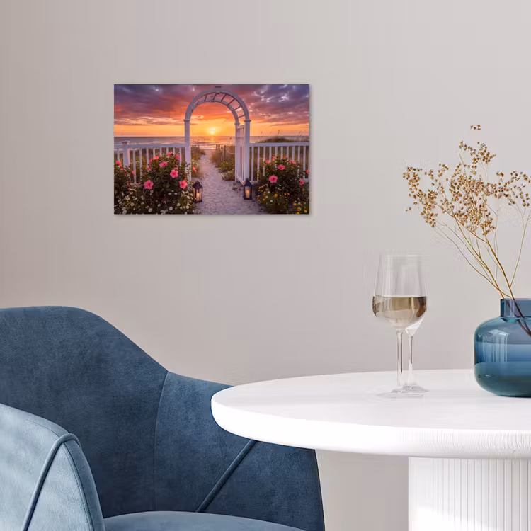 Poster - Zee - Pad - Bloemen — 4
