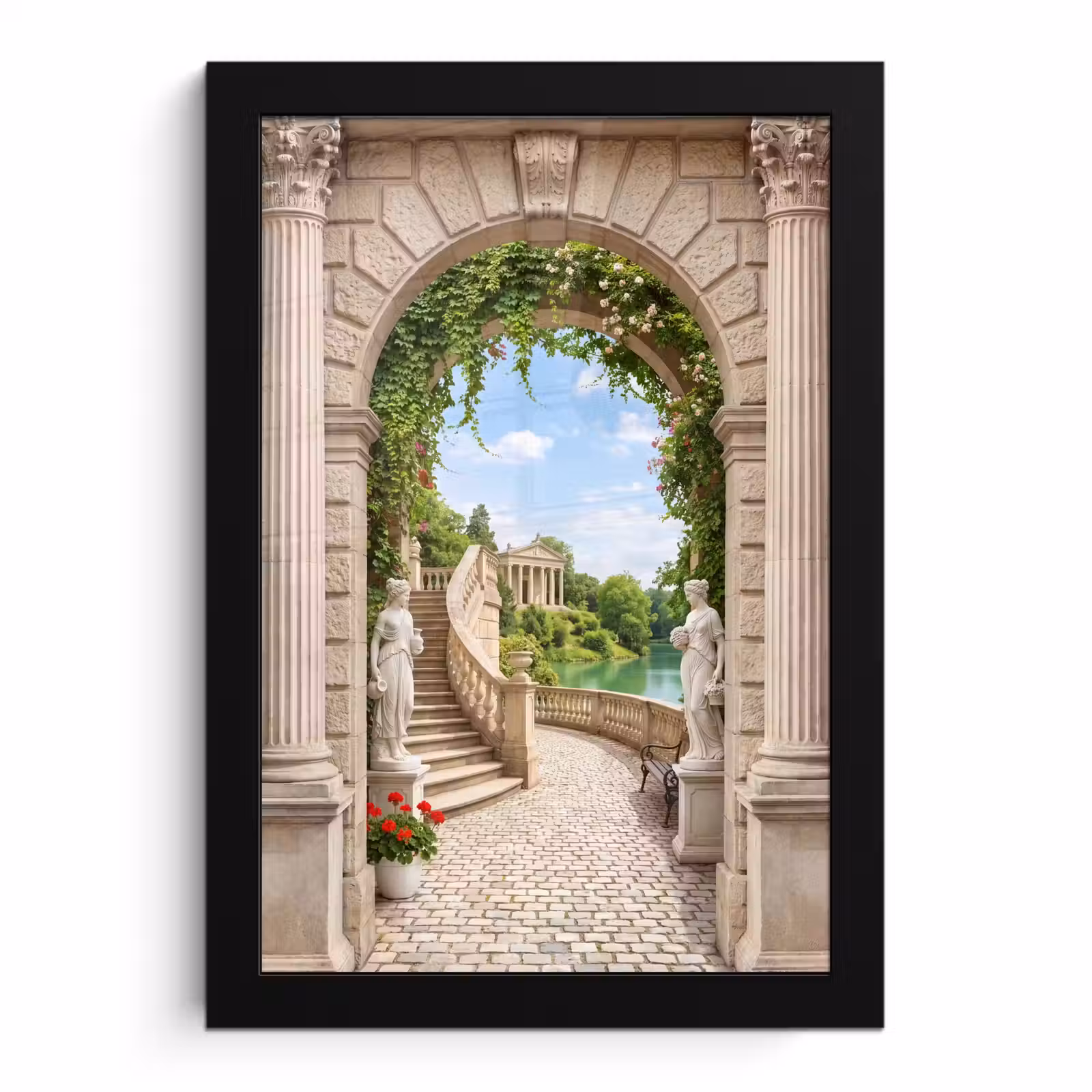 Poster met lijst - Architectuur - Tuin - Klassiek — 1