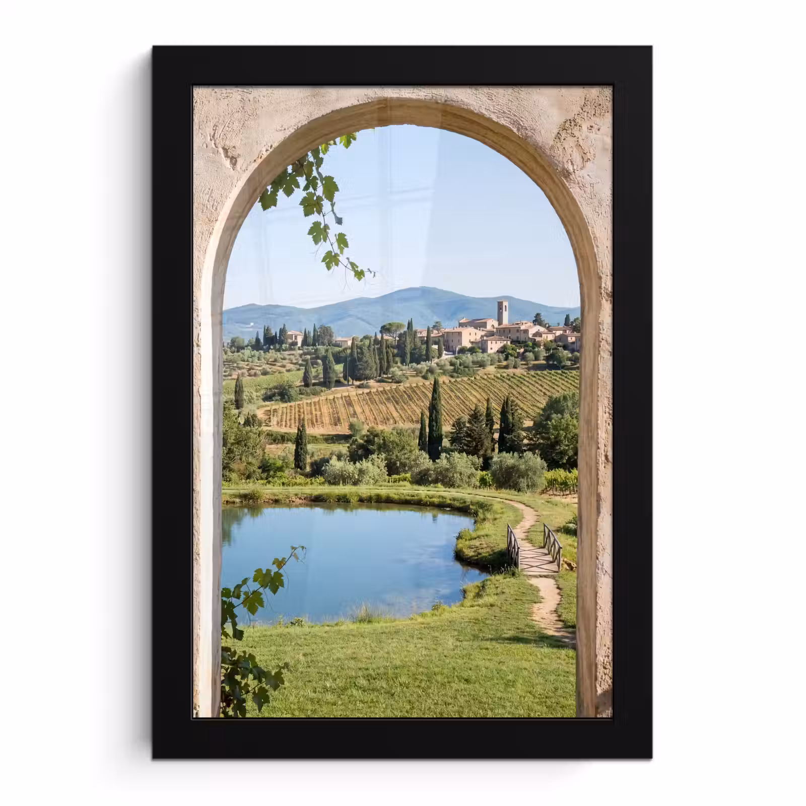 Poster met lijst - Dorp - Landschap - Natuur — 1