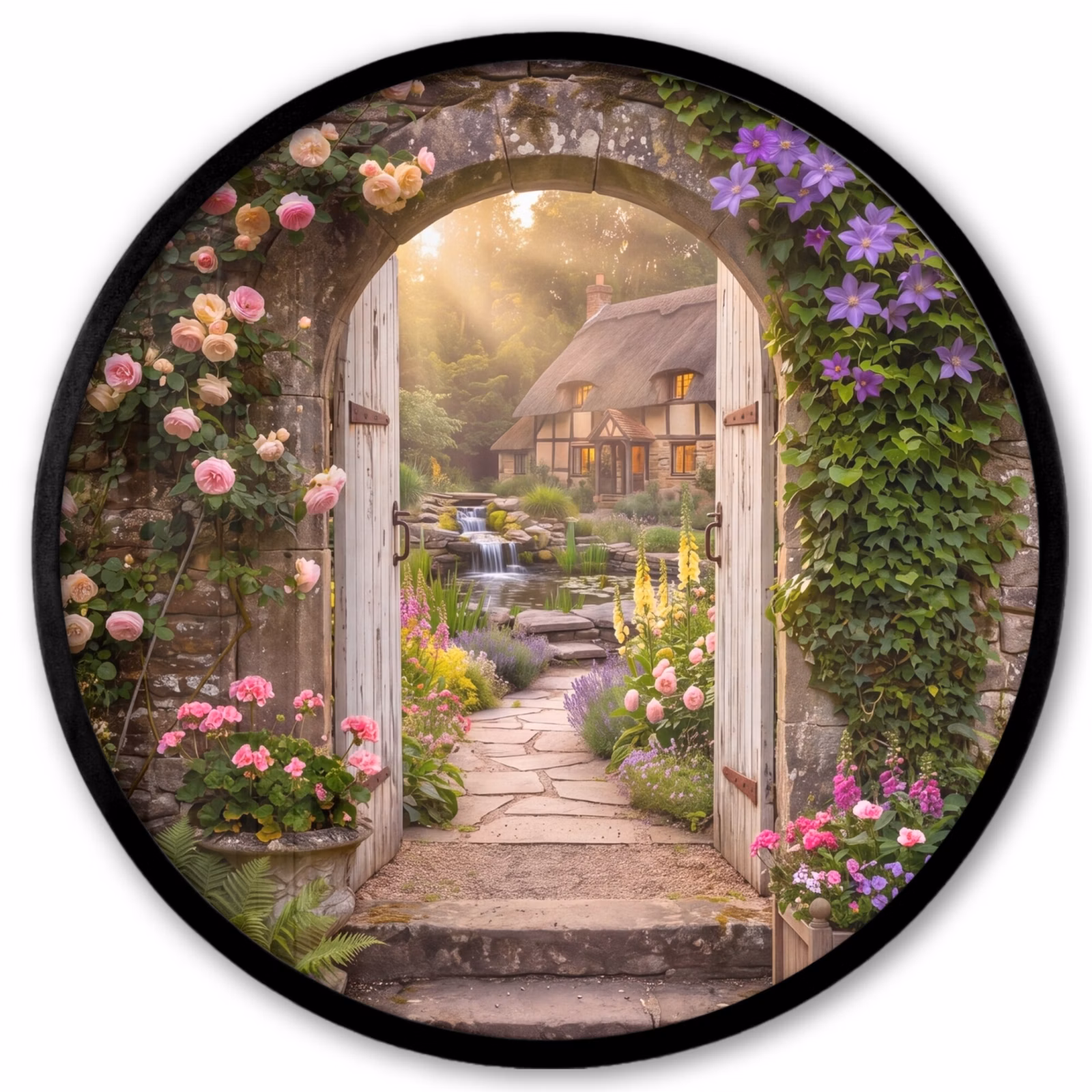 Ronde fotolijst - Huis - Tuin - Natuur — 1