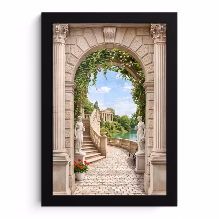 Poster met lijst - Architectuur - Tuin - Klassiek — 1