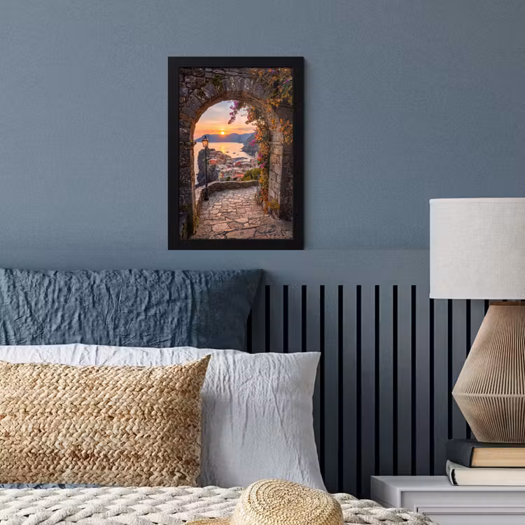 Poster met lijst - Boog - Kust - Zonsondergang — 4