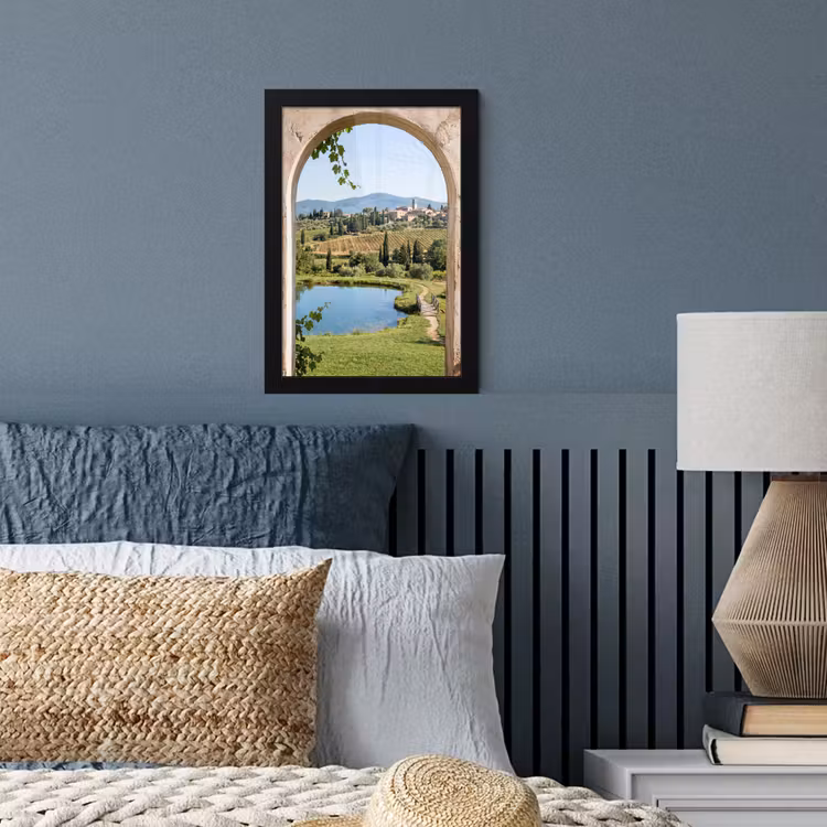 Poster met lijst - Dorp - Landschap - Natuur — 4