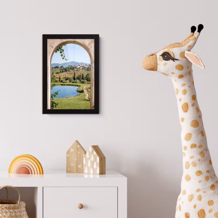 Poster met lijst - Dorp - Landschap - Natuur — 5