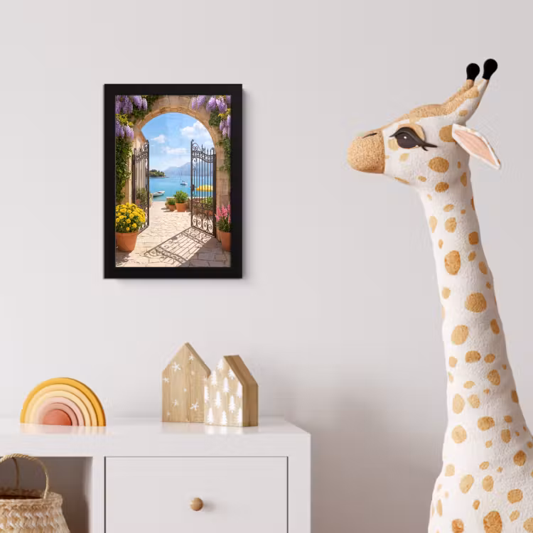 Poster met lijst - Poort - Zee - Uitzicht — 5