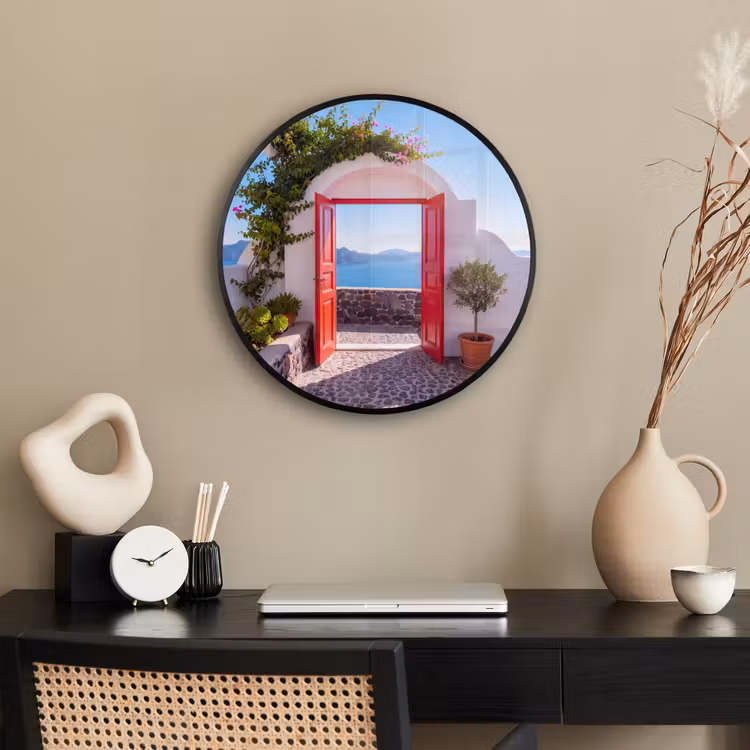 Ronde fotolijst - Deur - Zee - Natuur — 3