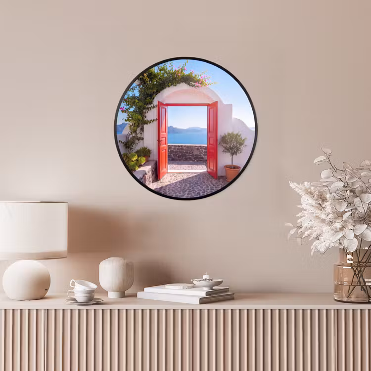 Ronde fotolijst - Deur - Zee - Natuur — 5