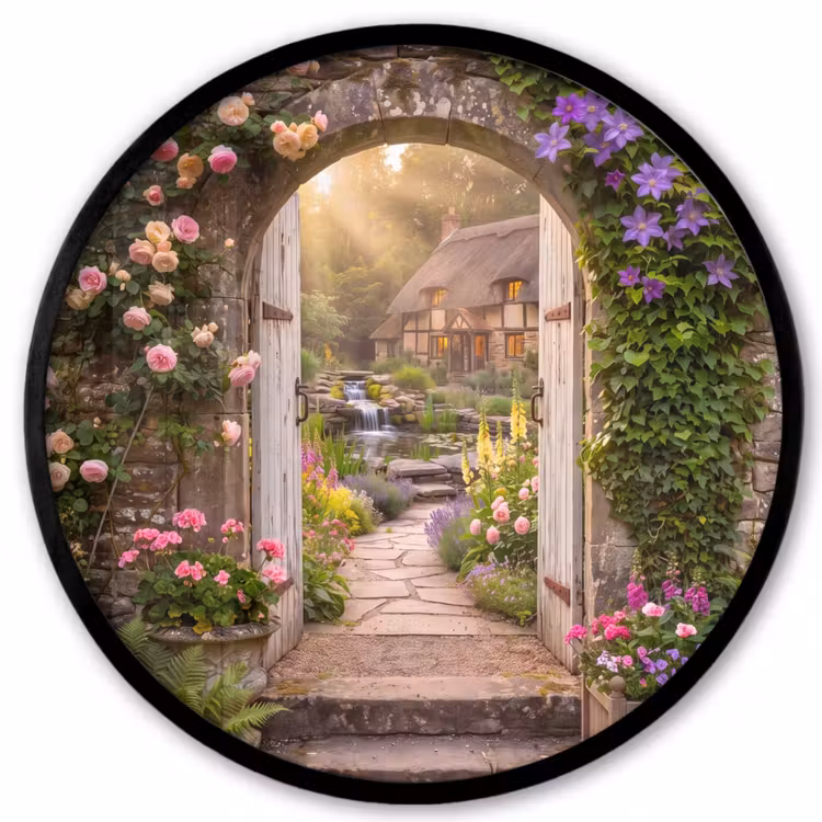 Ronde fotolijst - Huis - Tuin - Natuur — 1