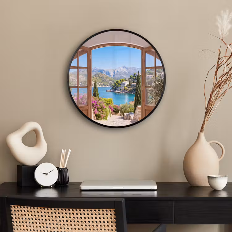 Ronde fotolijst - Uitzicht - Baai - Natuur — 3