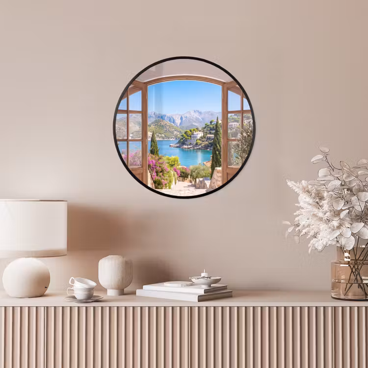 Ronde fotolijst - Uitzicht - Baai - Natuur — 5