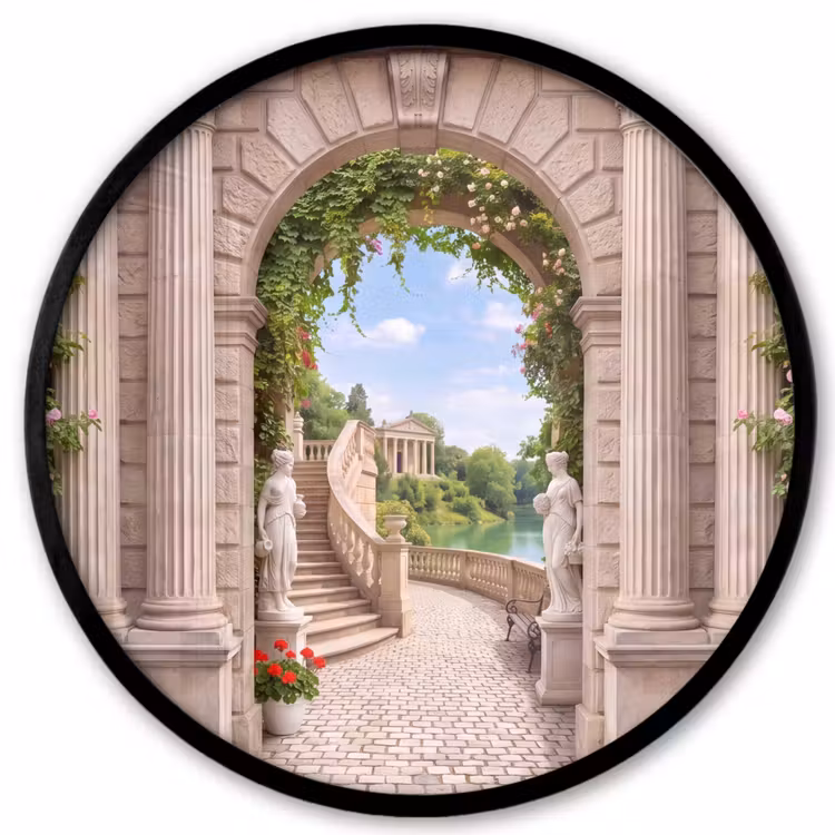 Ronde fotolijst - Architectuur - Tuin - Klassiek — 1