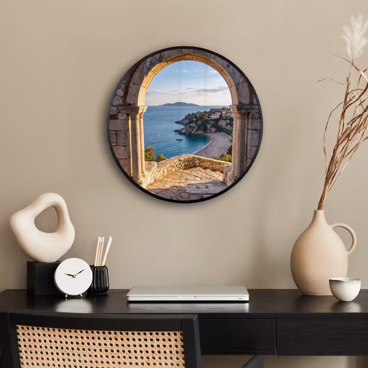 Ronde fotolijst - Boog - Kust - Natuur — 3