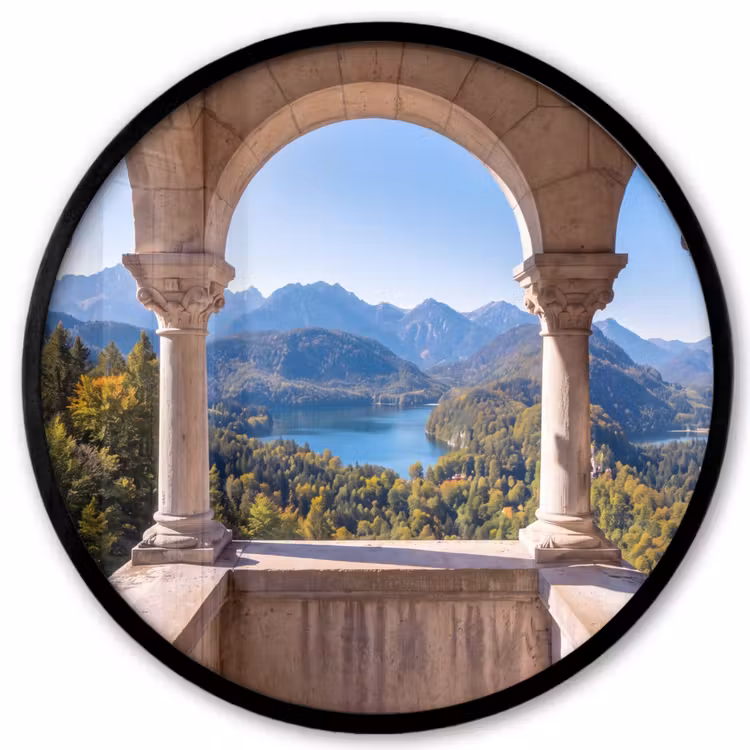 Ronde fotolijst - Boog - Uitzicht - Landschap — 1