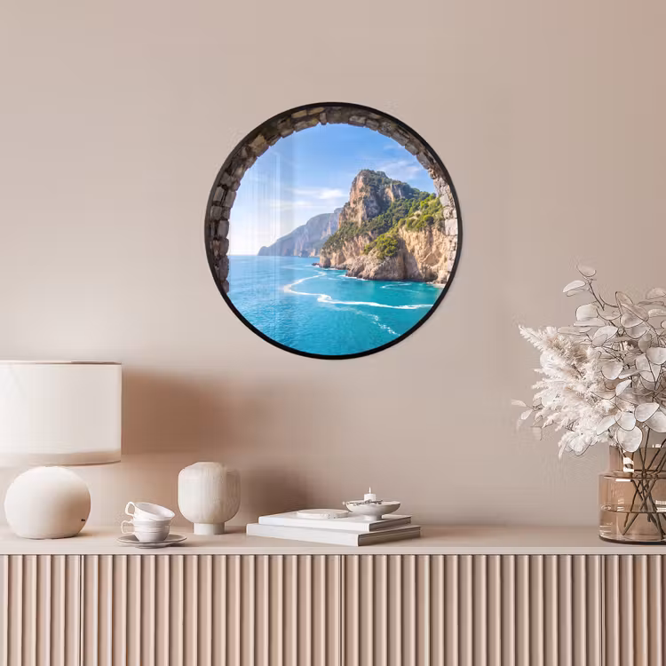 Ronde fotolijst - Boog - Zee - Natuur — 5