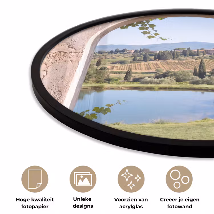 Ronde fotolijst - Dorp - Landschap - Natuur — 2