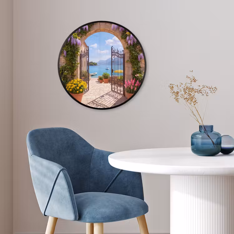 Ronde fotolijst - Poort - Zee - Uitzicht — 4