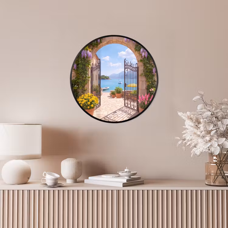 Ronde fotolijst - Poort - Zee - Uitzicht — 5