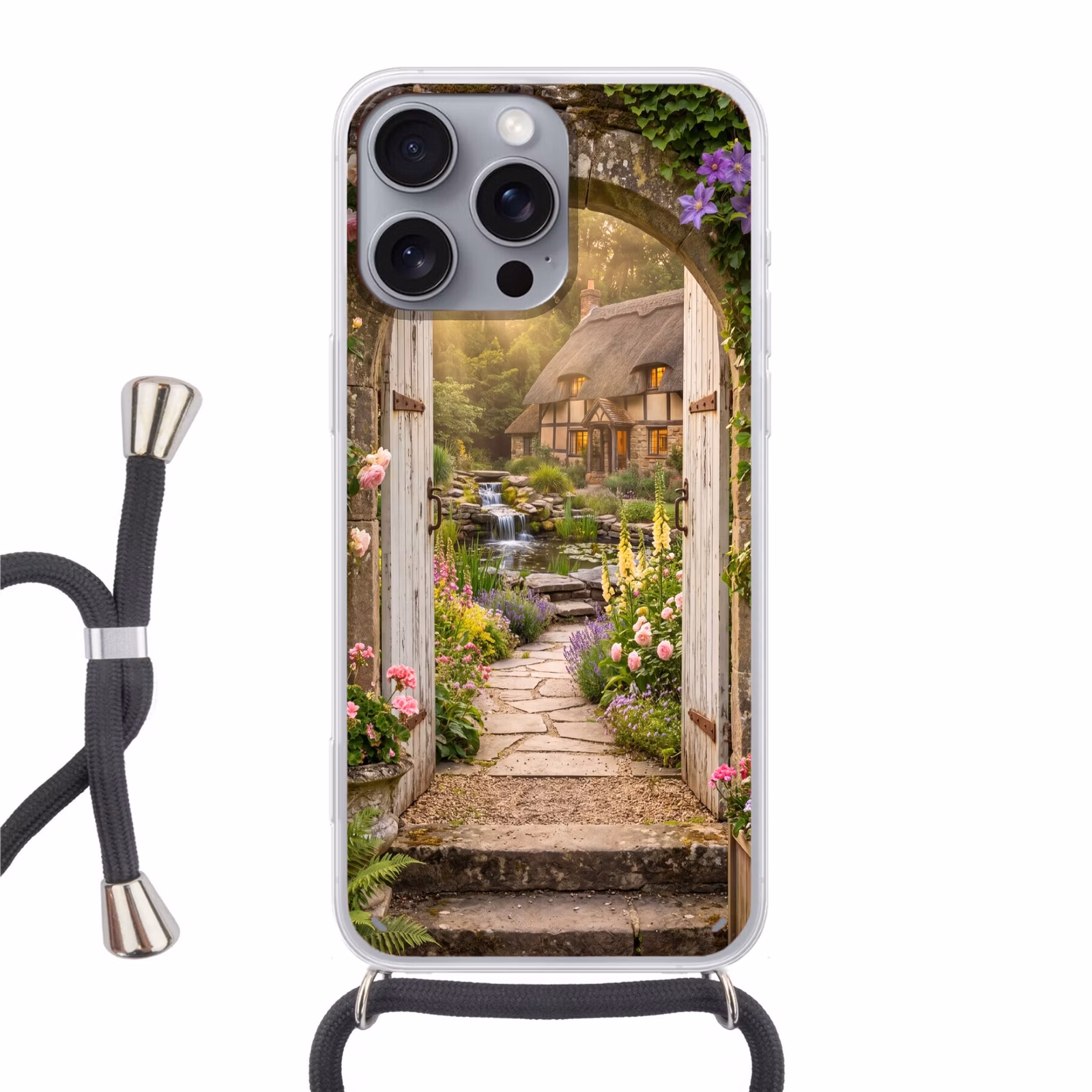 Telefoonhoesje met koord - Huis - Tuin - Natuur — 1