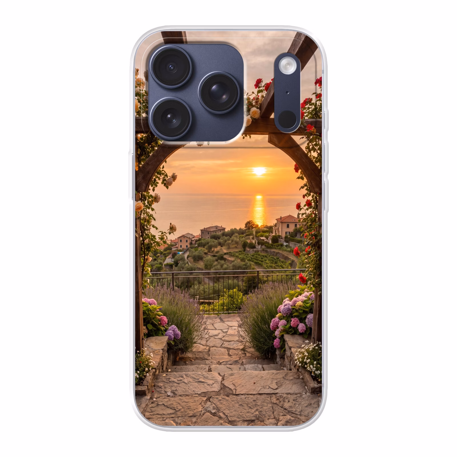 Telefoonhoesje - Pergola - Zee - Zonsondergang — 1