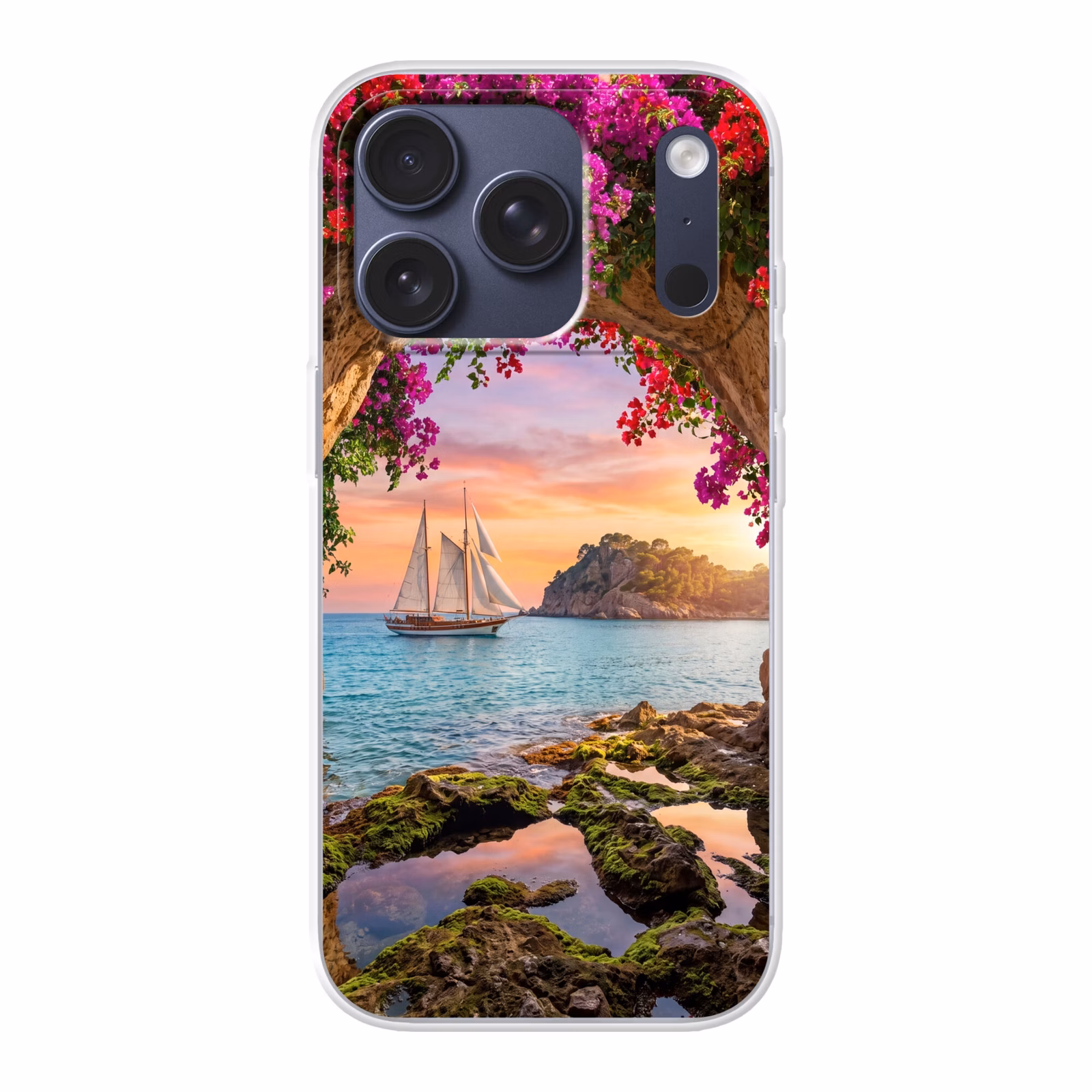 Telefoonhoesje - Zeilboot - Kust - Natuur — 1