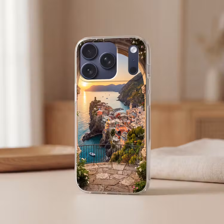 Telefoonhoesje - Dorp - Zee - Zonsondergang — 3