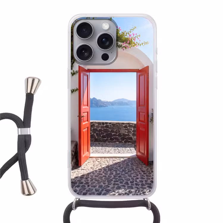 Telefoonhoesje met koord - Deur - Zee - Natuur — 1