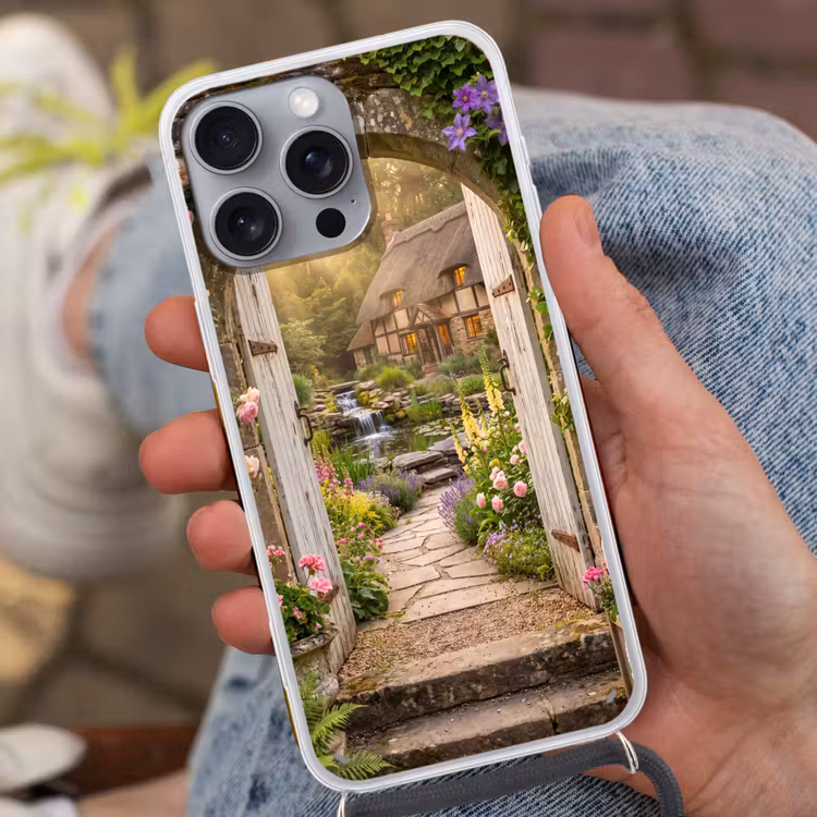 Telefoonhoesje met koord - Huis - Tuin - Natuur — 2