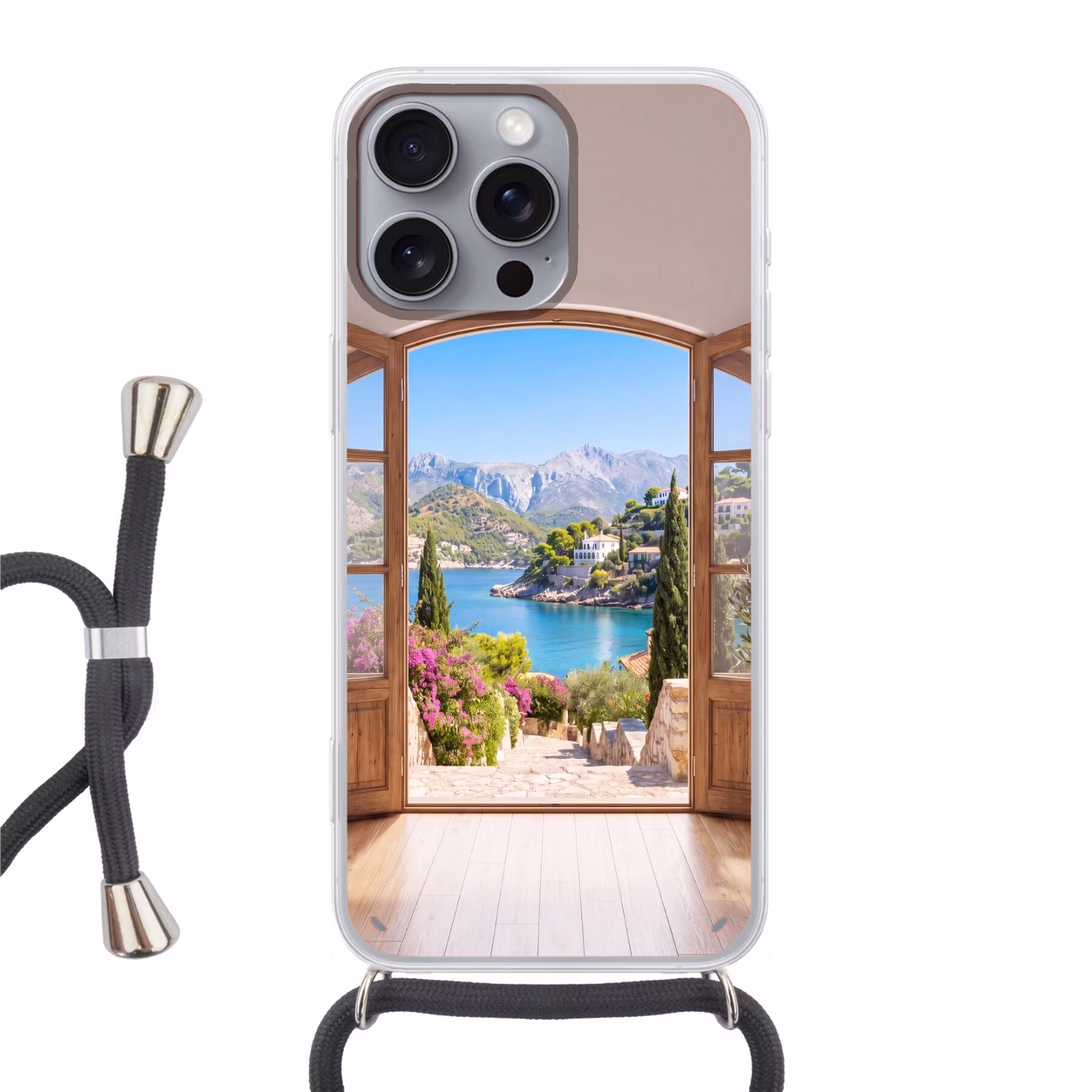 Telefoonhoesje met koord - Uitzicht - Baai - Natuur — 1