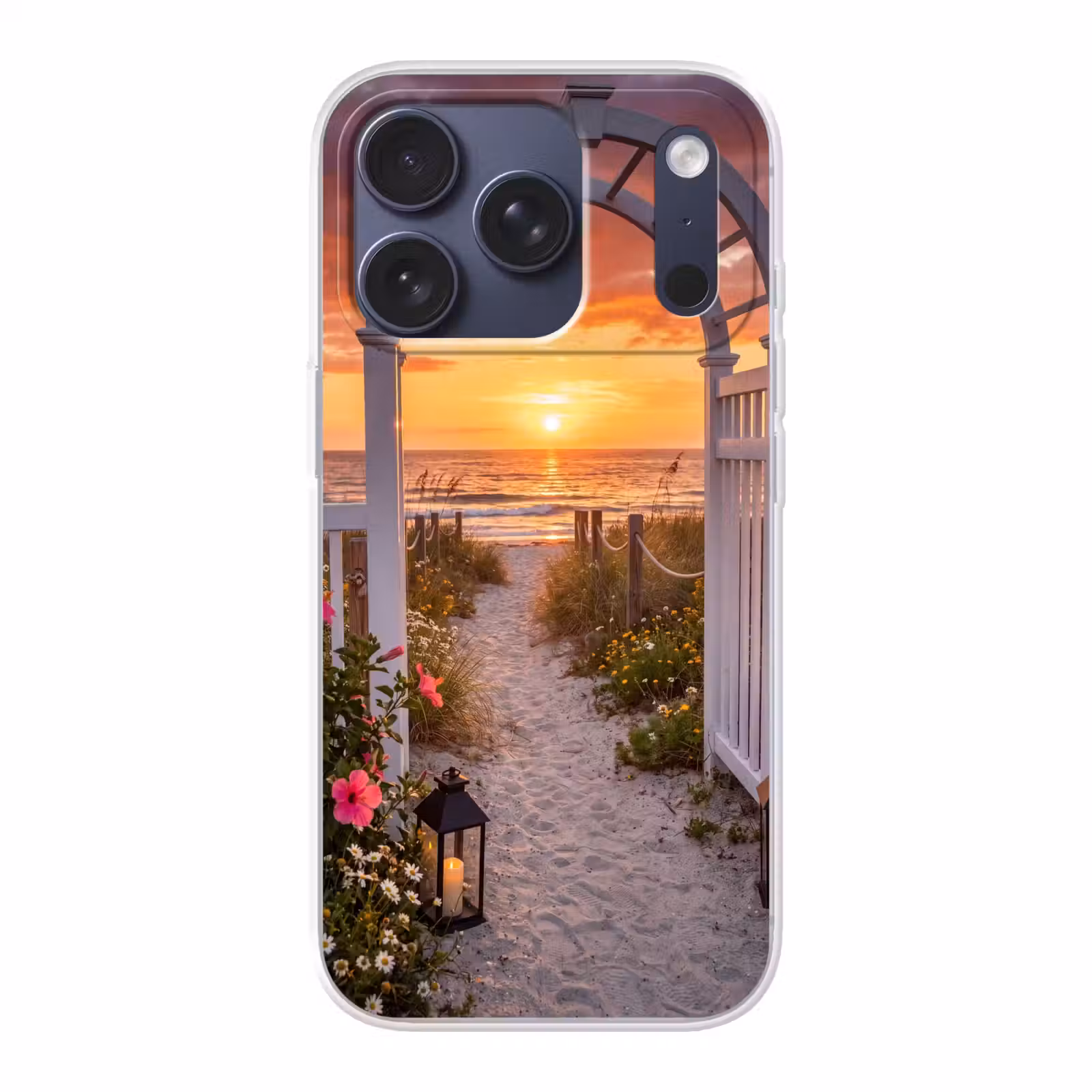 Telefoonhoesje - Zee - Pad - Bloemen — 1