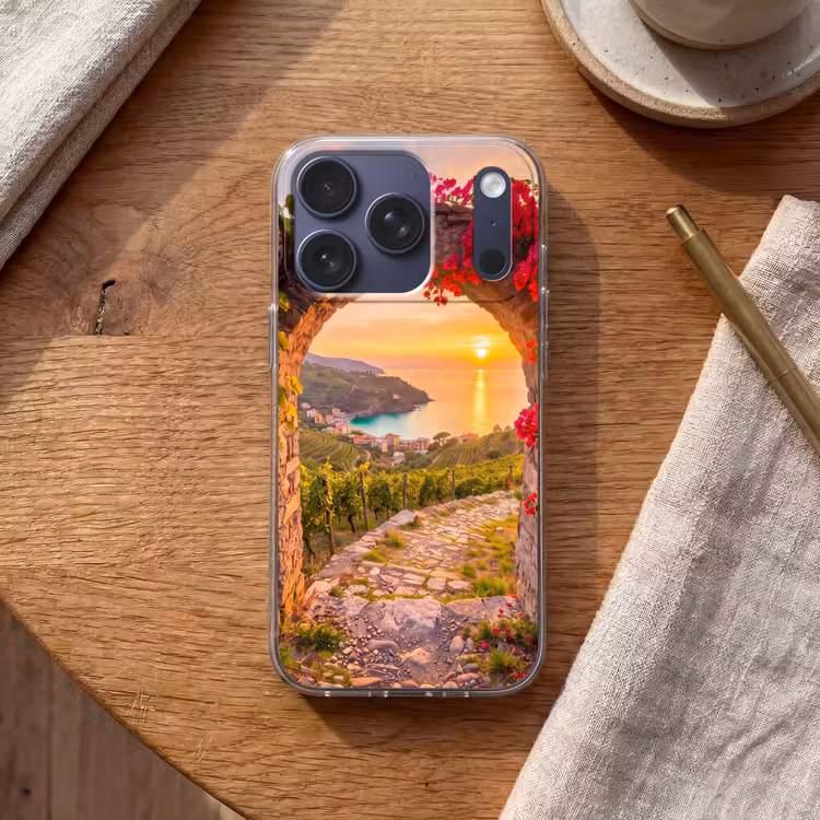 Telefoonhoesje - Boog - Zonsondergang - Kust — 2