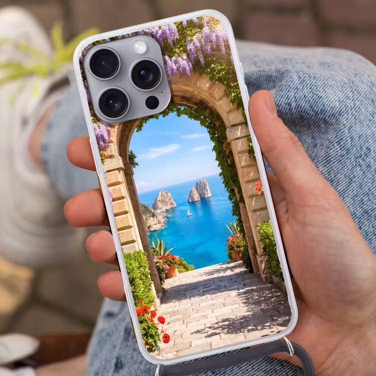 Telefoonhoesje met koord - Bloemen - Tuin - Landschap — 2