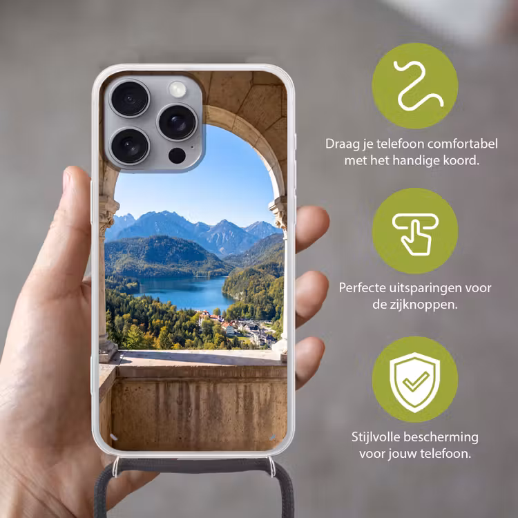 Telefoonhoesje met koord - Boog - Uitzicht - Landschap — 4