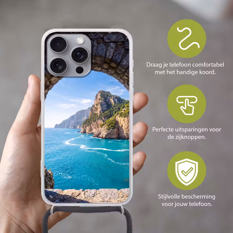 Telefoonhoesje met koord - Boog - Zee - Natuur — 4