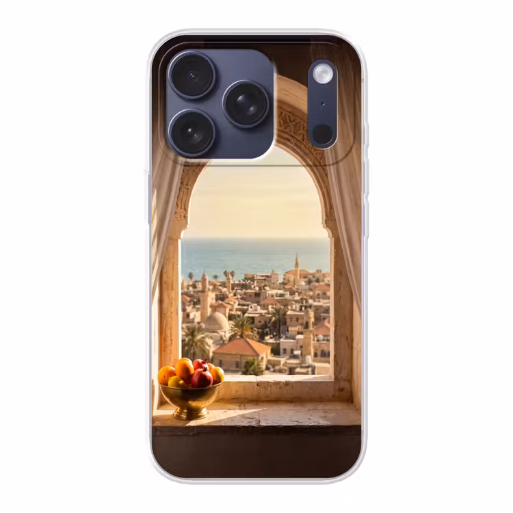 Telefoonhoesje - Raam - Stad - Zee — 1