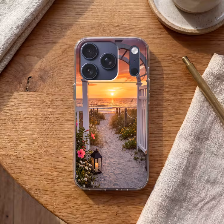 Telefoonhoesje - Zee - Pad - Bloemen — 2