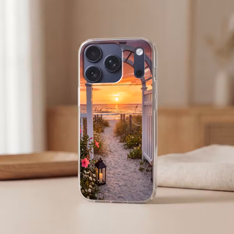 Telefoonhoesje - Zee - Pad - Bloemen — 3
