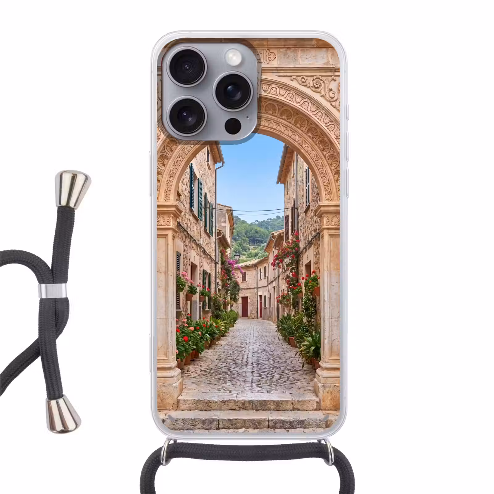 Telefoonhoesje met koord - Boog - Straat - Dorp — 1