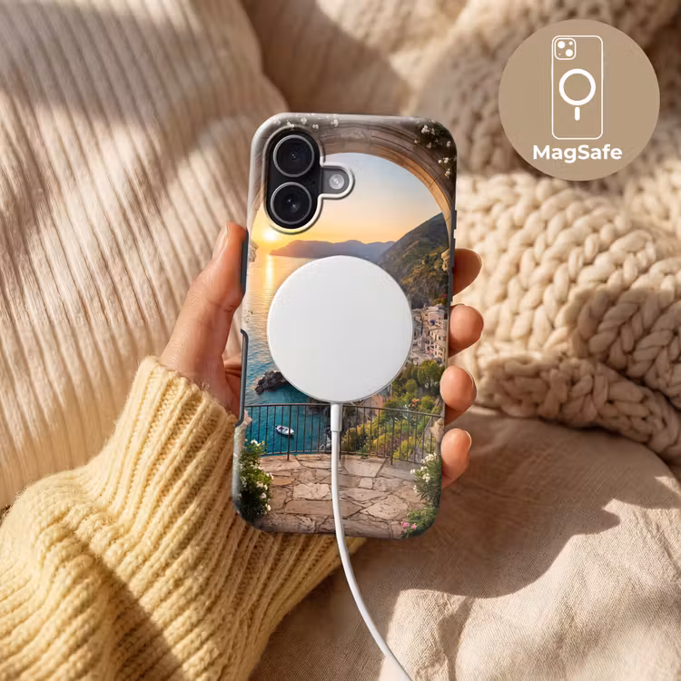 Telefoonhoesje Toughcase - Dorp - Zee - Zonsondergang — 8