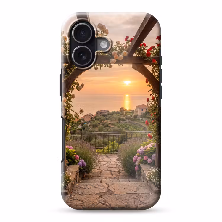 Telefoonhoesje Toughcase - Pergola - Zee - Zonsondergang — 1